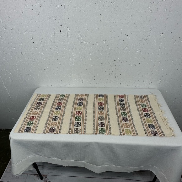 Mexican Southwest Backstrap Loom Table Runner 74 x 14.2” - Picture 5 of 14